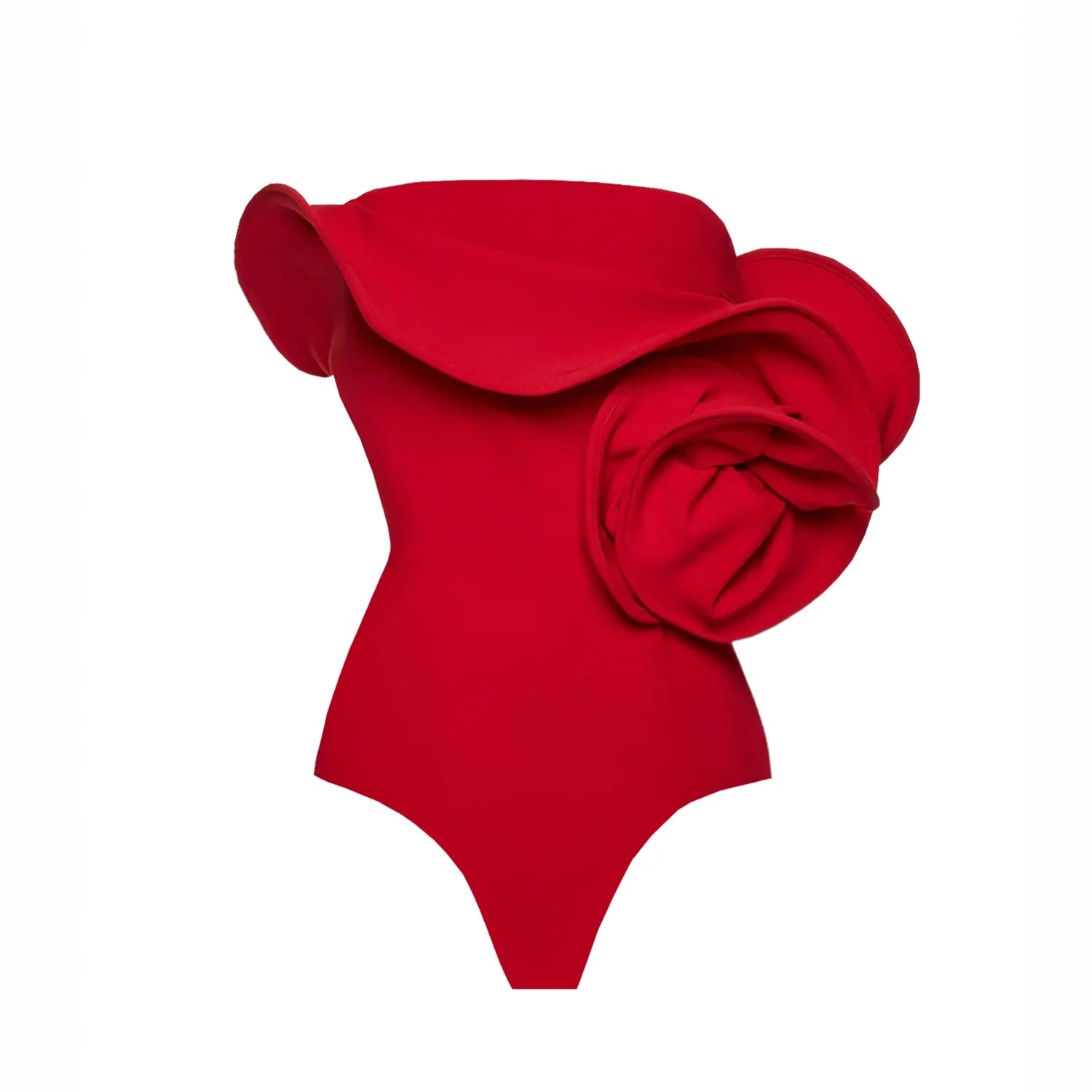 Red Flower One Piece Swimsuit Women Swimwear 2025 Bikini Luxury Designer High Waist Biquini Female Swim Suits Bodysuit Beachwear