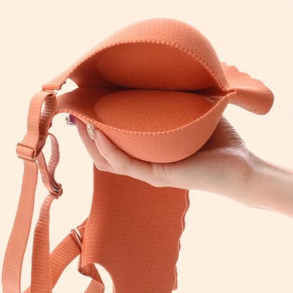 2025 Extreme Push-Up Bra 8cm Pads for Small Bust Wireless Double Cup Lift & Natural Shape Adjustable Plunge Deep V Bras
