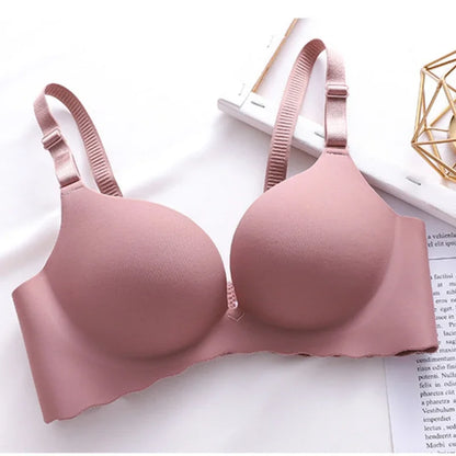 Sexy Push Up Bra Corset Wireless One-Piece Breathable Underwear Gathered Uphold Bra Set for Women Lingerie Seamless Bralette