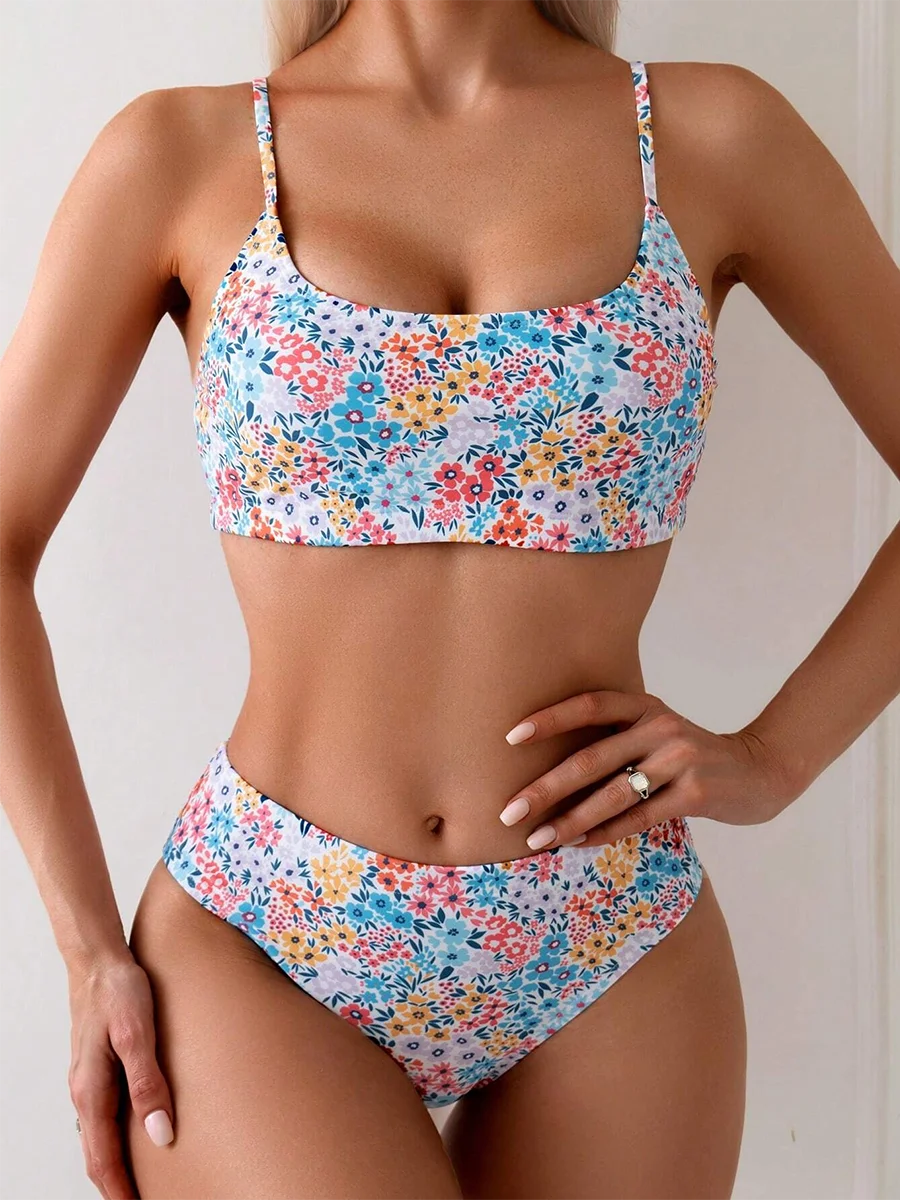 Sexy Bikini Women Swimsuit Female High Waist Swimwear Woman 2026 Two-piece Bikinis Sets Brazilian Neck Beach Wear Bathing Suit