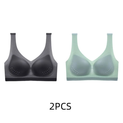 2PCS sexy bra lingerie Plus Size 4XL Seamless Bralette Wire Free Bras For Women Underwear Lingerie Sleep Brassiere Breathable