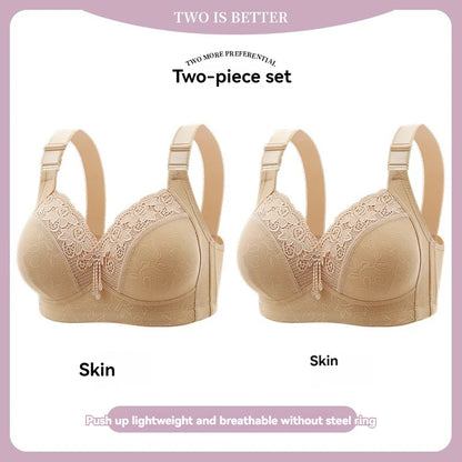 Womens Lace Bras Ultra-Thin Perspective Bralette Deep V Bra Sexy Lingerie Tops Plus Size  Cup Mom's underwear active bra
