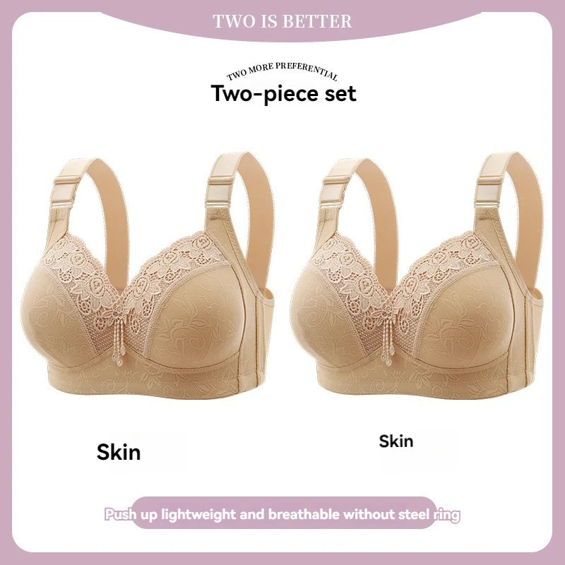 Womens Lace Bras Ultra-Thin Perspective Bralette Deep V Bra Sexy Lingerie Tops Plus Size  Cup Mom's underwear active bra