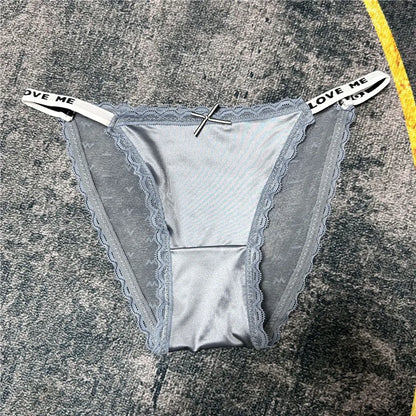 Women's Lace Bow Panties Comfort Hollow Out Briefs Heart Underwear Woman Sexy Pantys Intimates Underpants M L XL