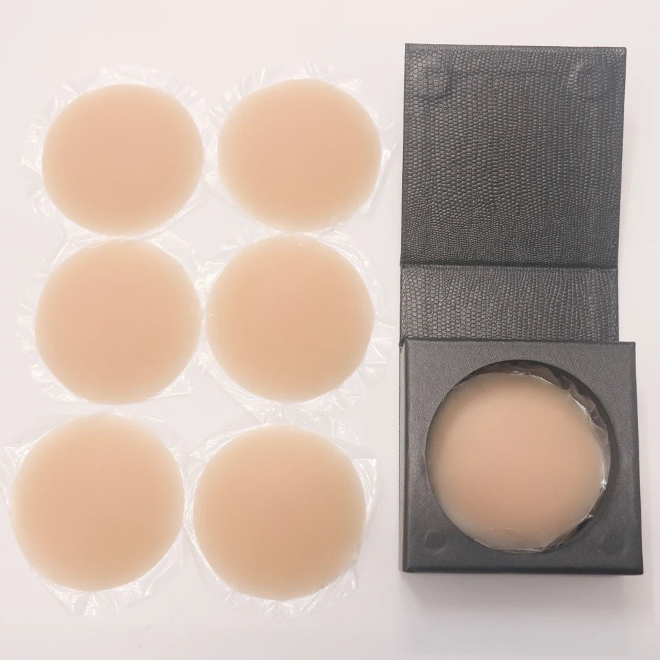 3 Pairs Reusable Nipple Covers Silicone Nipple Pasties For Women Adhesive Breast Petals Chest Sticker No Show Sticky Bra