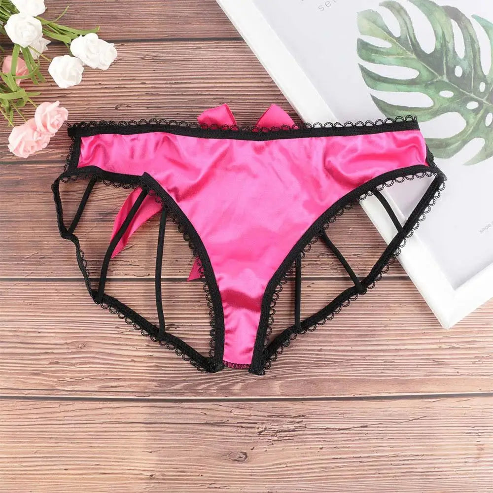 Fashion Hollow Out Bandage Ladies Underwear Sexy Lingerie Intimate Women Panties Crotchless Thongs Briefs