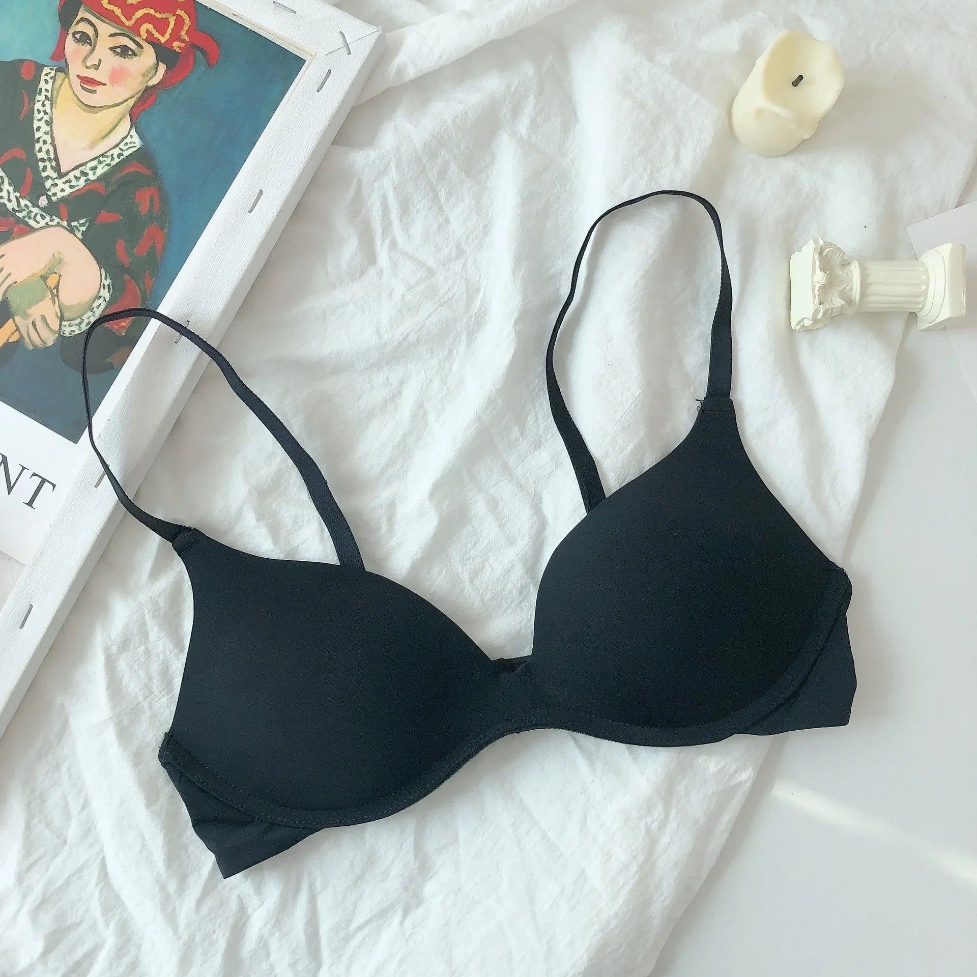 Backless Bras For Women Seamless Underwear Sexy Lingerie 3/4 Cup Bralette Top Wireless Brassiere Intimates Comfort T Shirt Bra