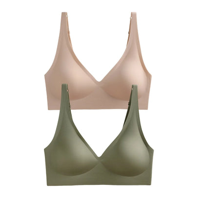 2Pcs/Set Seamless Bras For Women Wireless Underwear Push Up Brassiere Soft Padded Intimates Female Sexy Lingerie Sleepwear S-XXL