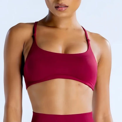 No Logo Twist Back Bra Woman Seamless Yoga Underwear High Support Backless Sports Bra Running Workouts Top Running Gym Bra