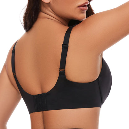 Sheroine Plus Size Underwire Bra Minimizer, Full Coverage Seamless Unlined Bras for Women Unpadded Everyday Support Comfort