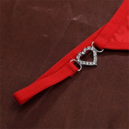 3 Pcs Thin Strap Nylon Thong Women Low Waist Sexy Rhinestone Buckle Underwear Ladies Seamless Ice Silk G-string Panty Plus Size