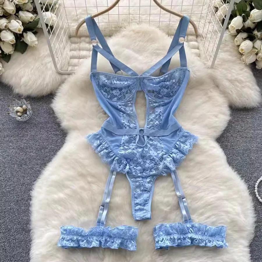 Erotic Underwear Bras Sets For Women Lace Garter Lingerie Intimates 2025 Underwire Bra And Panty Thongs Ladies Underwear Set