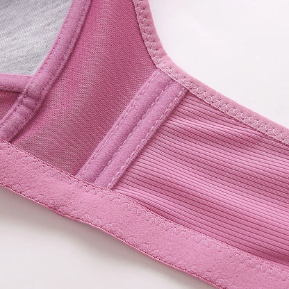 Women Maternity Bralette Plus Size Full Coverage No Underwire Bra with Side Gather Anti Sagging and Push Up for Enhanced Support
