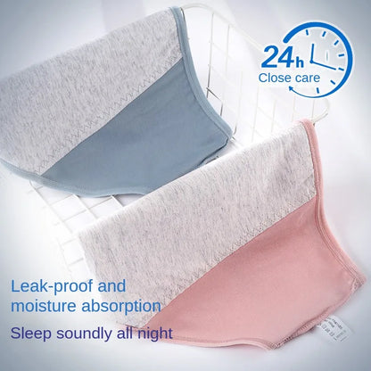 3PCS/set Women's menstrual briefs large flow postpartum water absorption leakproof briefs women's pure cotton menstrual briefs