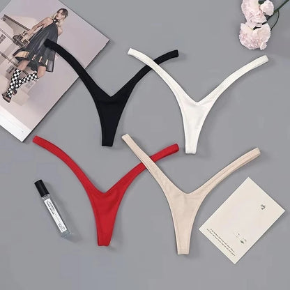Women New Style Women Secret Clothes Deep V Thong Breathable Sexy Low Waist Brazilian Underwear Soft Thin Straps Women's Panties