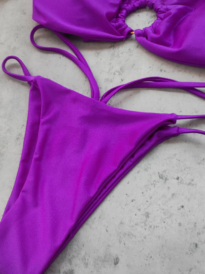 Sexy Strappy Micro Bikini Set for Women, Two Piece Swimsuit, High Cut Swimwear, Brazilian Beachwear, Bathing Suit, 2024