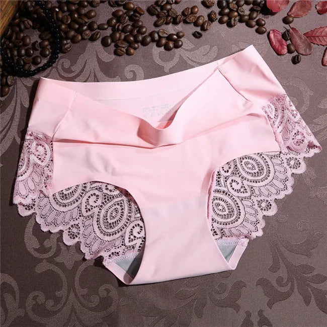 Sexy Women's Panties Ice Silk Solid Color Underwear Plus Size Seamless Panties Summer Thin Breathable Underpants Female Lingerie