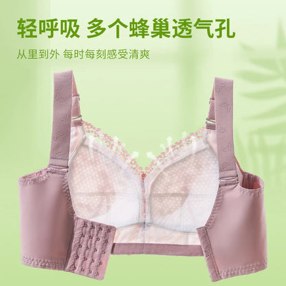 Women's Full Figure wire free Lace Plus Size Bra Non Padded Minimizer Bra 150Kg Plus Size Full Cup Thin Seamless Large Chest Bra