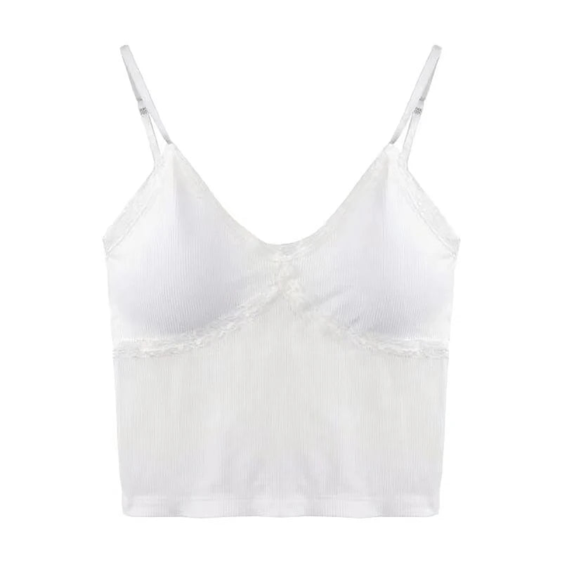 Crop Top Women Sexy Sleeveless Tops Fashion Female Underwear Lady's Camisole Girl Basic T-shirt Vest Lingerie Bras Tube Tops Hot