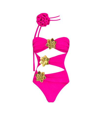 2024 High Quality One Piece Swimsuit Floral Ruffle Printed Push Up Women Bikini Set Swimwear Slimming Bathing Suit Beach Wear