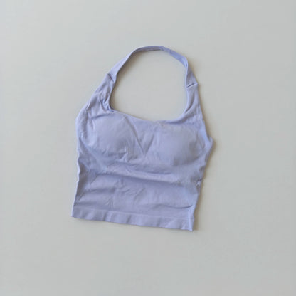 Women's Backless Hanging Necks Fitness Bra Workout Tops Yoga Crop Sports Vest Sexy Gym Fitness Tank Top for Athletic Women