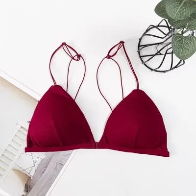 Sexy Front Buckle Seamless Bra for Women Style Bralette Deep V Triangle Cup Bralet Underwear Wireless Lingerie Push Up Bras