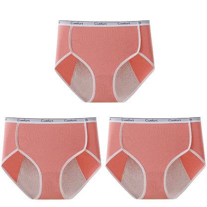3pcs Cotton Menstruation Panties Women Menstrual Panties Plus Size High Waist Period Underwear Lady Leak Proof Menstruales Brife