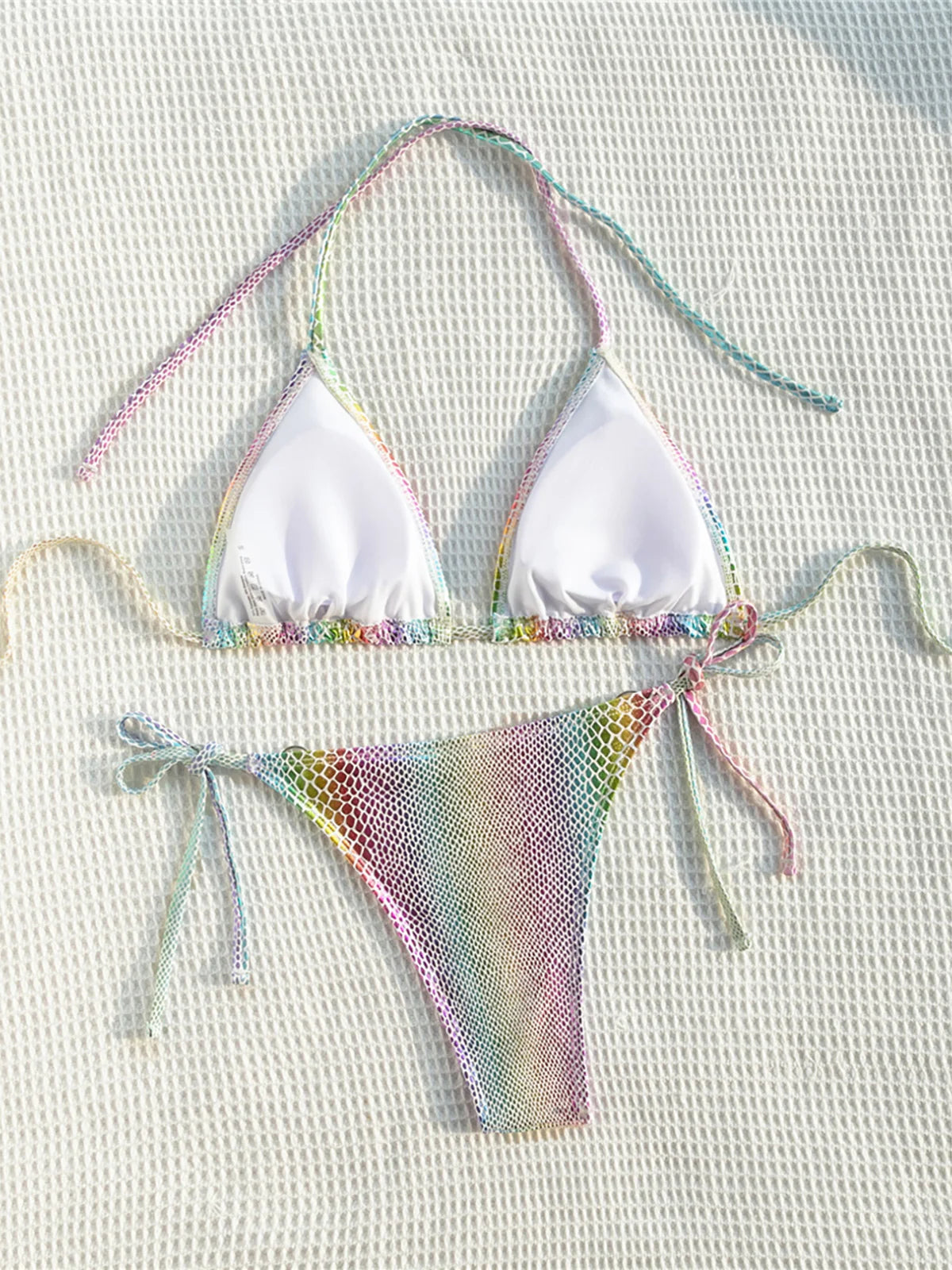 Colorful Snake Skin Halter Strappy Bikini Female Swimsuit Women Swimwear Two-pieces Bikini set Bather Bathing Suit Swim K5822