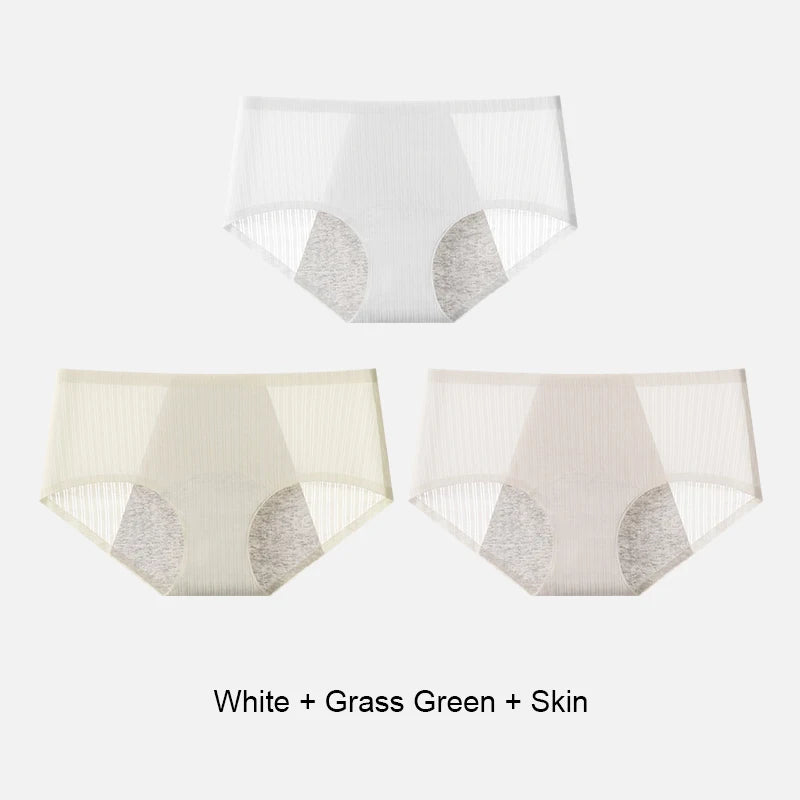 Menstrual Brief Ice Silk Leak Proof Underwear Women Menstruation Panties for Urinary Incontinence Woman Women's Menstrual Shorts