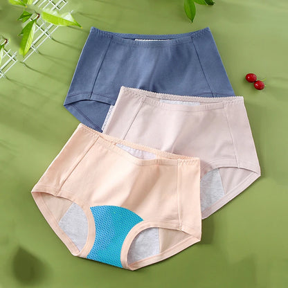 5Pcs Leak Proof Menstrual Women's Panties Cotton Physiological Briefs Widen Female Lingerie Period Pants Mid Waist Underwear