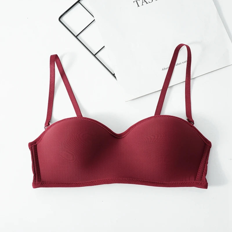 Women's Invisible Bra Strapless Bralette 1/2 Cup Underwear Sexy Lingerie Female Seamless Push Up Party Wedding Bras