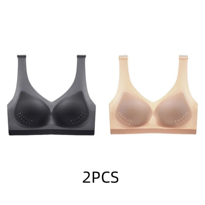 2PCS sexy bra lingerie Plus Size 4XL Seamless Bralette Wire Free Bras For Women Underwear Lingerie Sleep Brassiere Breathable