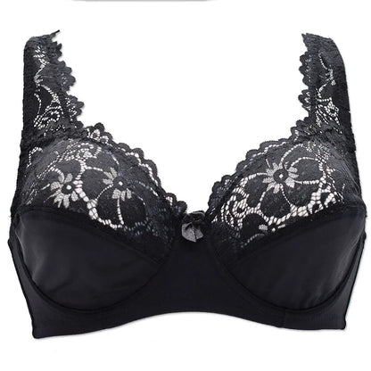 Sexy New Hot Gorgeous Embroidery Floral Lace Brassiere Plunge Lingerie Women's Underwear Big Size Bra B C D DD E F Cup Bh