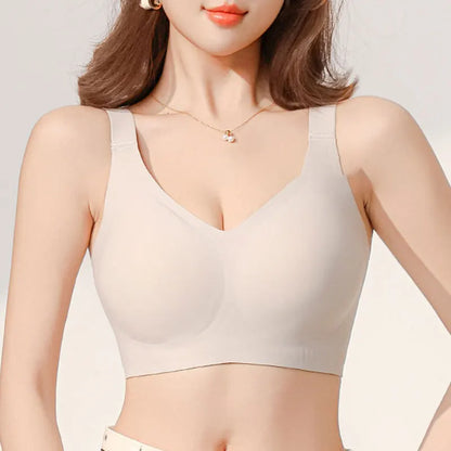 MeooLiisy Large Size Minimizer Push Up Full Coverage Women Bras No Show Wireless Comfortable Underwear M-5XL