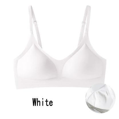 Women's bra, seamless underwear, large breasts, small breasts, gathering, thin semi-fixed cup, beautiful back bra, sexy