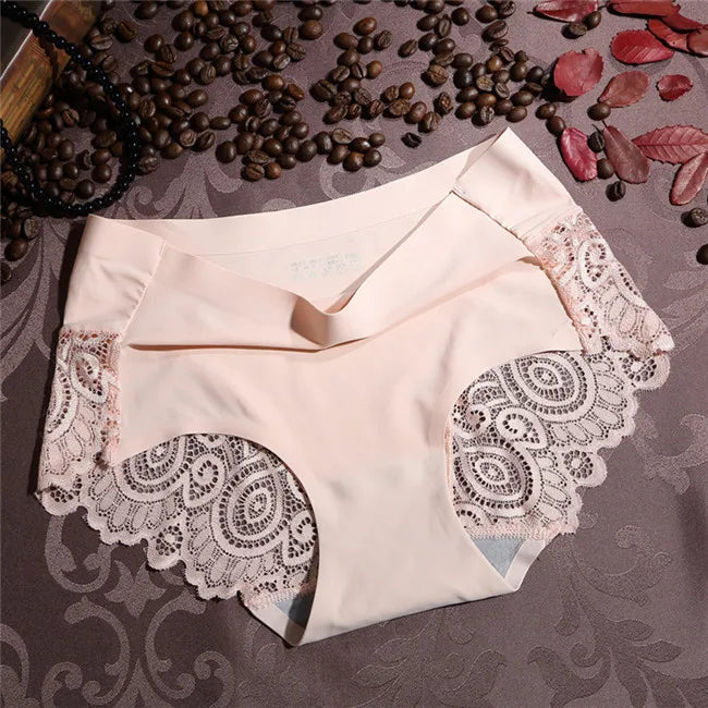 Sexy Women's Panties Ice Silk Solid Color Underwear Plus Size Seamless Panties Summer Thin Breathable Underpants Female Lingerie