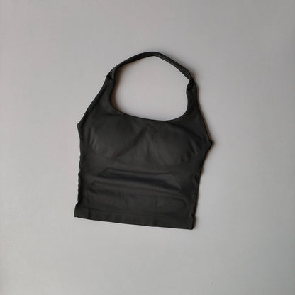 Women's Backless Hanging Necks Fitness Bra Workout Tops Yoga Crop Sports Vest Sexy Gym Fitness Tank Top for Athletic Women