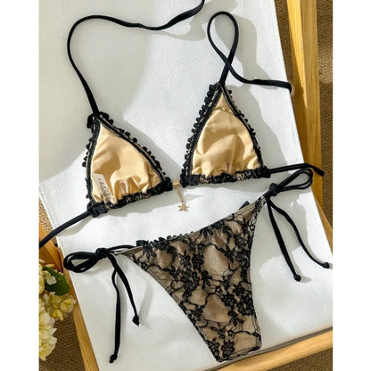 Lace Sexy Bikinis 2026 Women Swimwear Female Swimsuit For Swimming Wear Bathing Suits Brazilian Bikini Set Beachwear Pool Bather