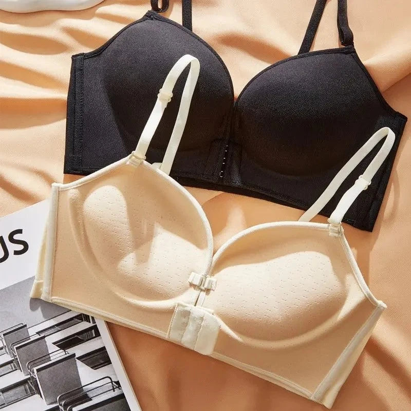 10cm Extreme Front Closure Push Up Bra - Ultra Thick Padded Lift Halter Neck for Small Chest, Deep Plunge Sexy Lingerie