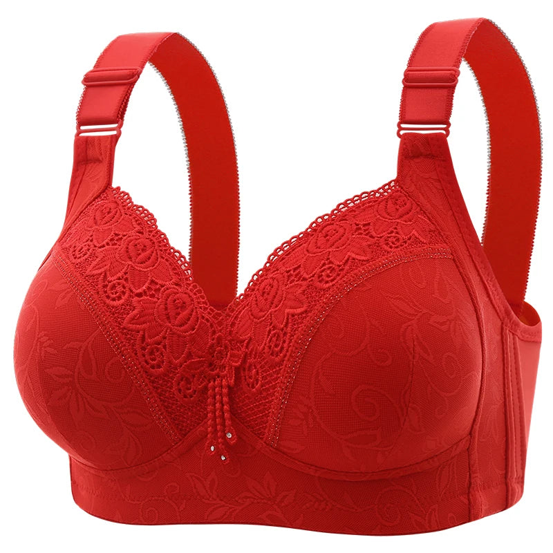 Womens Lace Bras Ultra-Thin Perspective Bralette Deep V Bra Sexy Lingerie Tops Plus Size  Cup Mom's underwear active bra