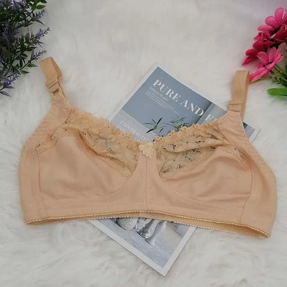 Solid bra Unlined Comfortable Cotton Bras For Women push up Minimizer Wireless Plus Size Underwear Plunge Soft sexy Lingerie C31
