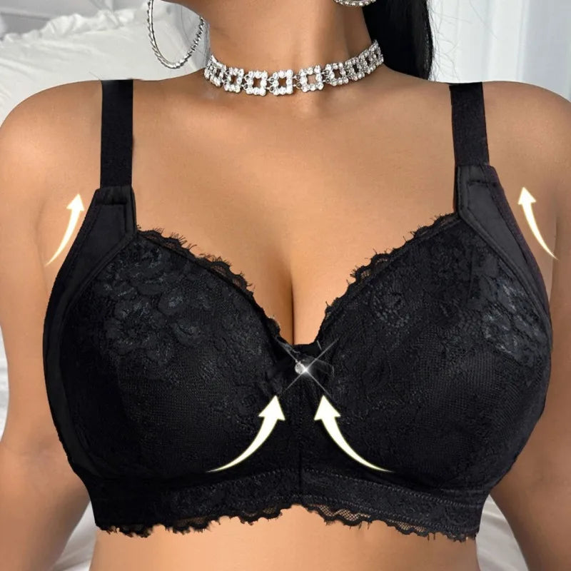 Minimizer Bra 110F Plus Size Full Coverage Support Side Smoothing Wireless  Bra for Large Bust Reduce Apparent Anti-Sagging