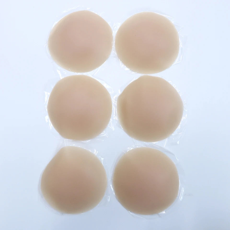 3 Pairs Reusable Nipple Covers Silicone Nipple Pasties For Women Adhesive Breast Petals Chest Sticker No Show Sticky Bra