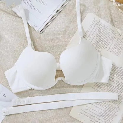 Women Push Up Bra Backless Bras Low Cut Sexy Plunge Brassiere Open Back Wedding Underwear Invisible Bra Seamless Deep U Lingerie