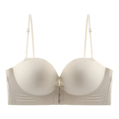 FINETOO Front Closure Sexy Push Up Bra Women Invisible Bras Underwear Lingerie For Female Brassiere Strapless Seamless Bralette