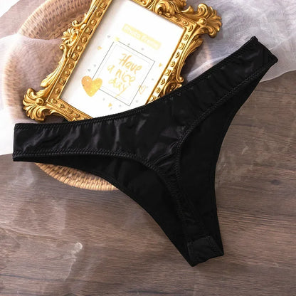 Ice Silk Panties Women Lingerie Underwear Low Waist Seamless Quick-drying Skin-friendly Breathable Briefs Women Intimates  Brief