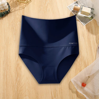 FINETOO Seamless High Waist Panties Women's Abdomen Hip Lift Briefs Body Shaping Lingerie Pants Plus Size Breathable Underwear
