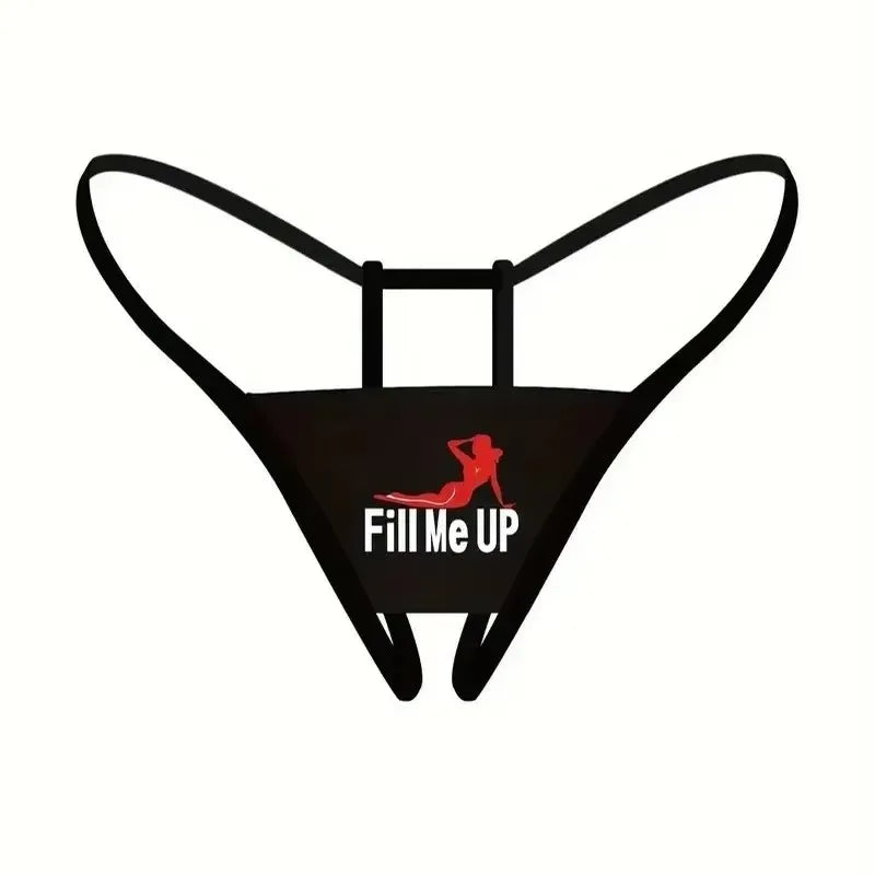 Open Type Women's Panties Crotch Opening Transparent G-strings Thongs Sexy Lingeries Letter Printing Solid Underwear For Lace