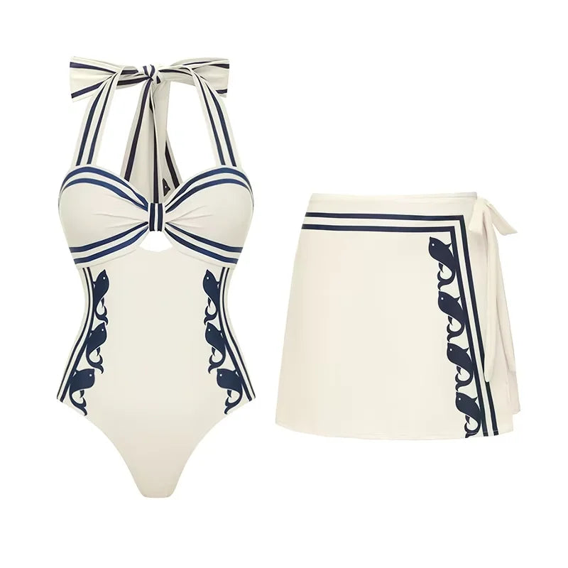 2025 High Quality One Piece Swimsuit Floral Ruffle Printed Push Up Women Bikini Set Swimwear Slimming Bathing Suit Beach Wear
