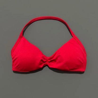 Sports Strappy Bra Yoga Underwear Women Gym Top Running Exercise Backless Bra High Support Active Wear Fitness Workout Halter